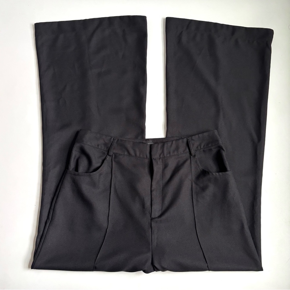 For Love And Lemons Shannon Flared High Rise
Trouser Pant Wide Leg Black Large - Picture 9 of 17